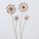 Set de 2 Piquets de Jardin Berino Fleurs sur Tige à Piquer Tuteurs Décoration Florale en Métal Oxydé 2x23x88cm