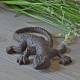 Statuette Salamandre Animal Décoratif à Poser en Fonte Patinée Marron 3x13x20cm