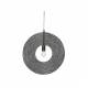 Suspension Disque Patine Nickel Noir Athezza Luminaire a Suspendre en Métal 4x60x60cm