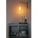 Cabinet Ferre M Woody Bahut sur Roulettes Meuble de Rangement 2 Portes 1 Etagère 1 Tiroir en Métal et Bois Noir 35x65x105cm