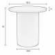 Guéridon Sverre Rond Rose Woody Bout de Canapé Design Table d'Appoint en Métal Rose 45x45,5x45,5cm