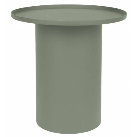Guéridon Sverre Rond Vert Woody Bout de Canapé Design Table d'Appoint en Métal Vert 45x45,5x45,5cm