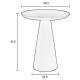 Guéridon Ringar Medium Rond Rose Woody Bout de Canapé Design Table d'Appoint en Métal Rose 39,5x39,5x45,5cm