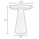 Guéridon Ringar Medium Rond Bleu Woody Bout de Canapé Design Table d'Appoint en Métal Bleu 34,5x34,5x41,5cm