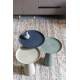 Guéridon Ringar Medium Rond Vert Woody Bout de Canapé Design Table d'Appoint en Métal Vert 34,5x34,5x41,5cm