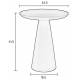 Guéridon Ringar Medium Rond Ivoire Woody Bout de Canapé Design Table d'Appoint en Métal Couleur Ivoire 34,5x34,5x41,5cm