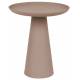 Guéridon Ringar Large Rond Rose Woody Bout de Canapé Design Table d'Appoint en Métal Rose 39,5x39,5x45,5cm