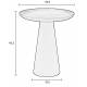 Guéridon Ringar Large Rond Rose Woody Bout de Canapé Design Table d'Appoint en Métal Rose 39,5x39,5x45,5cm