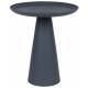 Guéridon Ringar Large Rond Bleu Woody Bout de Canapé Design Table d'Appoint en Métal Bleu 39,5x39,5x45,5cm