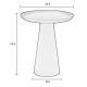 Guéridon Ringar Large Rond Vert Woody Bout de Canapé Design Table d'Appoint en Métal Vert 39,5x39,5x45,5cm
