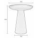 Guéridon Ringar Large Rond Ivoire Woody Bout de Canapé Design Table d'Appoint en Métal Couleur Ivoire 39,5x39,5x45,5cm