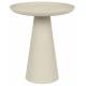 Guéridon Ringar Large Rond Ivoire Woody Bout de Canapé Design Table d'Appoint en Métal Couleur Ivoire 39,5x39,5x45,5cm