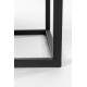 Vinothèque Basse Guuji Woody Armoire à Vin Design en Bois Noir, Métal Noir et Cannage Rotin Naturel 38x80x100cm