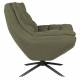 Fauteuil Vince Vert Dutchbone Siège de Salon Moderne en Tissu Vert, Bois et Métal Noir 69x81x82cm