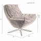 Fauteuil Vince Vert Dutchbone Siège de Salon Moderne en Tissu Vert, Bois et Métal Noir 69x81x82cm