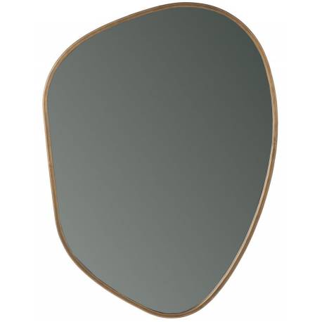 Miroir Baron Athezza Format Portrait Glace Murale en Métal et Verre Doré 3x59,5x79,5cm