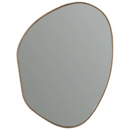 Miroir Baron Athezza Format Portrait Glace Murale en Métal et Verre Doré 3x75x100cm