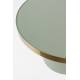 Table Basse Ronde Glam Vert Zuiver Table d'Appoint Moderne en Métal Vert et Doré 35x60x60cm