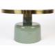 Table Basse Ronde Glam Vert Zuiver Table d'Appoint Moderne en Métal Vert et Doré 35x60x60cm