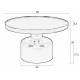 Table Basse Ronde Glam Vert Zuiver Table d'Appoint Moderne en Métal Vert et Doré 35x60x60cm