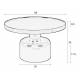 Table Basse Ronde Glam Blanc Zuiver Table d'Appoint Moderne en Métal Blanc et Doré 35x60x60cm