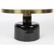 Table Basse Ronde Glam Noir Zuiver Table d'Appoint Moderne en Métal Noir et Doré 35x60x60cm