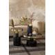Table Basse Ronde Glam Noir Zuiver Table d'Appoint Moderne en Métal Noir et Doré 35x60x60cm