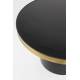 Table Basse Ronde Glam Noir Zuiver Table d'Appoint Moderne en Métal Noir et Doré 35x60x60cm