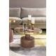 Table Basse Ronde Glam Rose Zuiver Table d'Appoint Moderne en Métal Rose et Doré 35x60x60cm