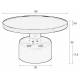 Table Basse Ronde Glam Rose Zuiver Table d'Appoint Moderne en Métal Rose et Doré 35x60x60cm