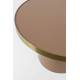 Table Basse Ronde Glam Rose Zuiver Table d'Appoint Moderne en Métal Rose et Doré 35x60x60cm