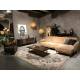 Meuble TV Class Dutchbone Meuble de Rangement Design Industriel Vintage en Acier et Bois Plaqué Acacia Noyer 45x60x180cm