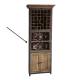 Caisson Placard avec 2 Portes Mural ou pour Vinothèque De Kercoet avec 1 Etagère en Acacia 32,5x61x61cm