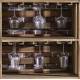 Caisson Placard avec 2 Portes Mural ou pour Vinothèque De Kercoet avec 1 Etagère en Acacia 32,5x61x61cm