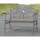 Banc Banquette Fauteuil de Jardin Exterieur 2 Personnes Pliable en Fer 60x95x122cm