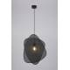 Suspension 1 Lumière Screen S Market Set Eclairage Moderne en Tissu Cannage et Métal Noir 18x44x340cm