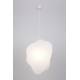 Suspension 1 Lumière Screen S Market Set Eclairage Moderne en Papier Murano et Métal Blanc 18x44x340cm