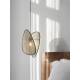 Suspension 1 Lumière Screen XS Market Set Eclairage Moderne en Tissu Noir Cannage Naturel et Métal Noir 12x33x320cm