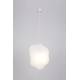 Suspension 1 Lumière Screen XS Market Set Eclairage Moderne en Papier Murano et Métal Blanc 12x33x320cm