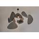 Suspension Screen XL Market Set Eclairage Moderne Style Mobile en Tissu Cannage et Métal Noir 110x110x345cm