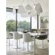 Suspension Screen XXL Market Set Eclairage Moderne Style Mobile en Papier Murano et Métal Blanc 150x150x250cm