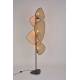 Lampadaire 3 Lumières Screen Market Set Eclairage Moderne en Tissu Noir Cannage Naturel et Métal Noir 27x50x179cm