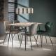 Lot de 4 Chaises Mila Hinsk Assises en Velours Gris Anthracite et Métal Noir 46x51x84cm
