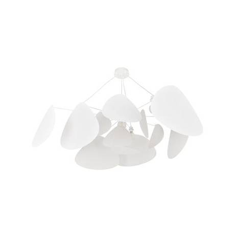 Suspension Screen XXL Market Set Eclairage Moderne Style Mobile en Papier Murano et Métal Blanc 150x150x250cm