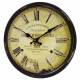 Horloge Murale Pendule Ronde de Cuisine ou Salon en Bois et Papier Chef Le Normand 4x34x34cm