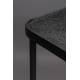 Set de 3 Tables Basses Winston Dutchbone Trio de Sellettes Modernes Guéridons en Bois, Résine et Métal Noir 40x45x80cm