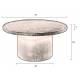 Table Basse Ronde Winston Dutchbone Sellette Moderne Guéridon en Bois et Résine Noir 35x70x70cm