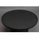 Table Basse Ronde Winston Dutchbone Sellette Moderne Guéridon en Bois et Résine Noir 35x70x70cm