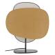 Lampe de Table Screen 70's 1L Market Set Eclairage Vintage en Métal Noir et Lin Couleur Curry et Bouleau 16,5x40x47,5cm