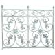 Clôture de Jardin Grille Barrière Garde Corps intérieur Extérieur Métal et Fonte Blanc 4x81,5x100cm